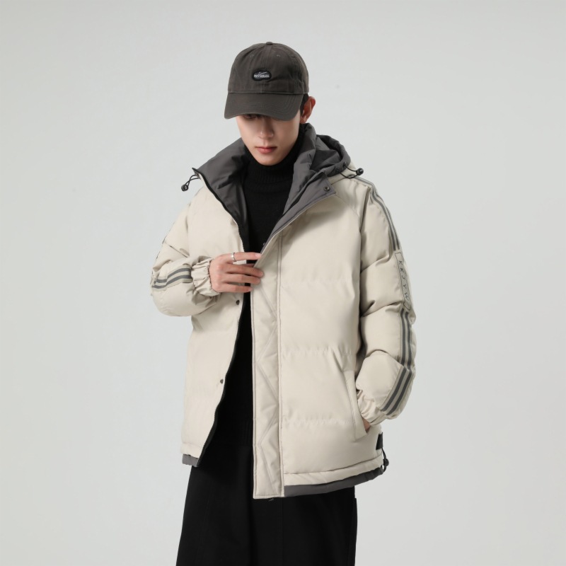 Men's Thickened Cotton Padded Jacket Loose Fit Oversized Coat_voghion.com
