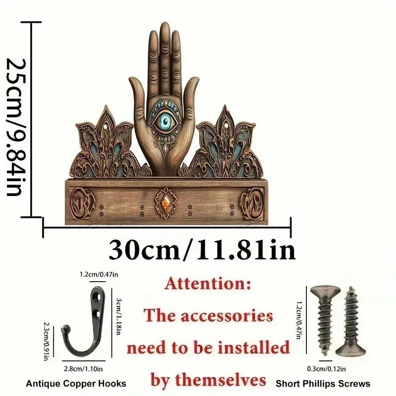 新着カラフルな木製キャビンキーハンガーフラットグラフィックデザインリビングルームの装飾木製置物キーハンガー|undefined