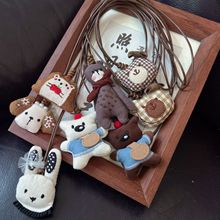 新款韩系可爱布艺挂件童趣百搭秋冬美拉德挂链创意毛衣卫衣挂件