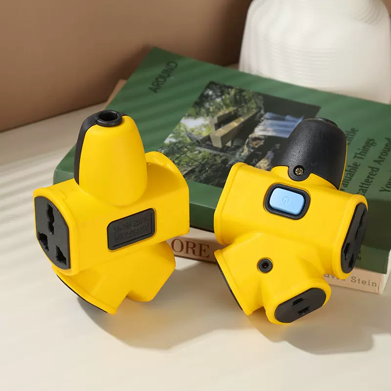 跨境外贸地拖插座大功率厚铜片防爆大孔插板无线耐压接线工业插座