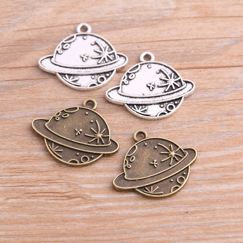 Metal accessory with accessories, pendant, space astronaut, 2 colors, handmade