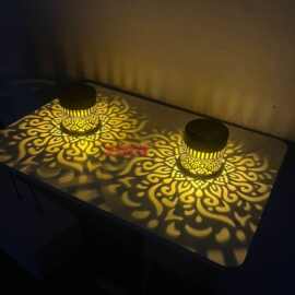 跨境太阳能户外壁灯投影灯曼陀罗太阳花向日葵牡丹花外墙壁灯