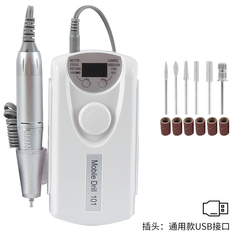 Amoladora de uñas portátil Desmontador profesional de uñas 30000 rpm amoladora de uñas eléctrica pulido 101 amoladora de uñas