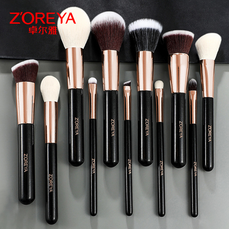 Zhuoerya nuevo producto conjunto de herramientas de maquillaje de belleza transfronteriza sombra de ojos corrector polvo suelto 25 pinceles de maquillaje conjunto completo al por mayor