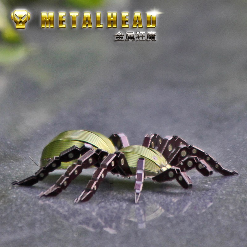 Estatua mágica de acero máquina al por mayor serie de insectos amor rompecabezas de metal 3D tridimensional hecho a mano modelo de montaje de bricolaje