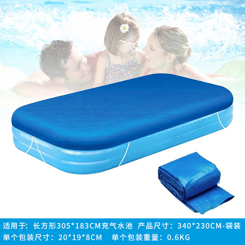 Piscina cubierta de tela engrosada PE lona tejida impermeable lluvia de tela cubierta de polvo de tela almohadilla de tela de piso redondo cuadrado cubierta de PVC
