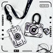 创意照相机ABS卡套硬学生校园卡饭卡包滑盖批发公交卡保护套现货