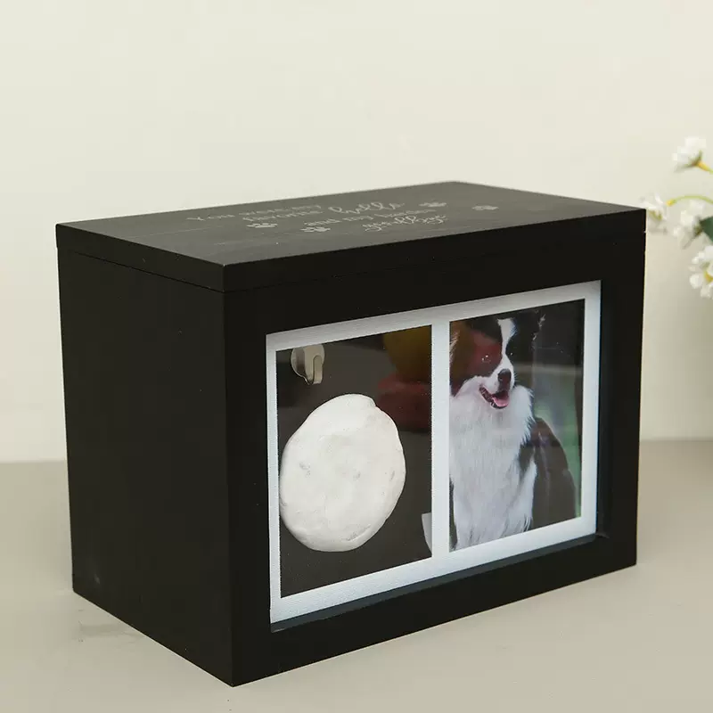 宠物松木骨灰盒 木质抽拉盖密封盒下葬用品 宠物带印泥殡葬盒