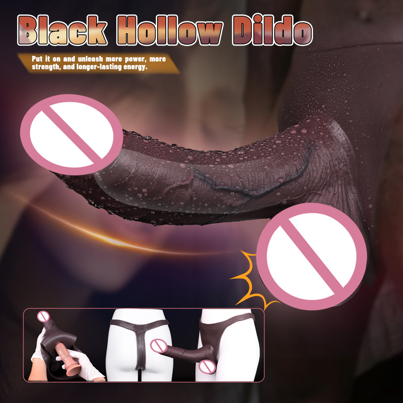 Sxxy Black Skin Dildo Set Hollow Wearable Pants Thickening and Lengthening Wolf Tooth Set Thong Couple Sexual Intercourse Aid Sxxy Black Skin Dildo Set Hollow Wearable Pants Thickening and Lengthening Wolf Tooth Set Thong Couple Sexual Intercourse Aid