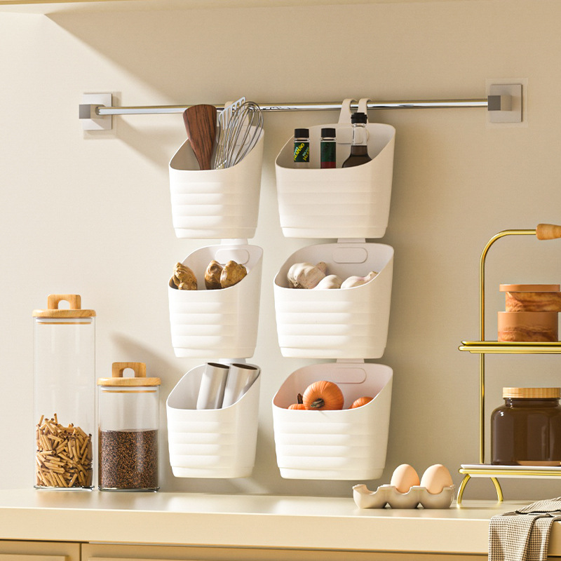 Wall-mounted Storage Basket Shelf Bathroom Hanging Basket Shower...
