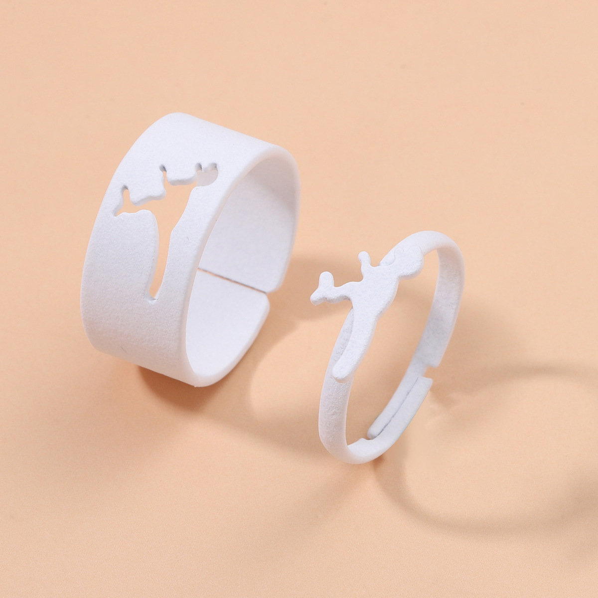 1 Set Fashion Star Heart Shape Metal Stoving Varnish Womenu0027S Open Ring