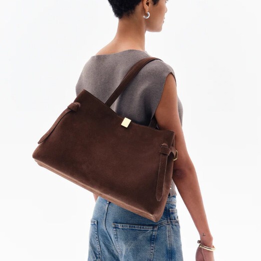 Spot Yuzefi New Tote Bag Large Suede Large Capacity Shoulder Handbag Work Clothing Fashion Simple Spot Yuzefi New Tote Bag Large Suede Large Capacity Shoulder Handbag Work Clothing Fashion Simple