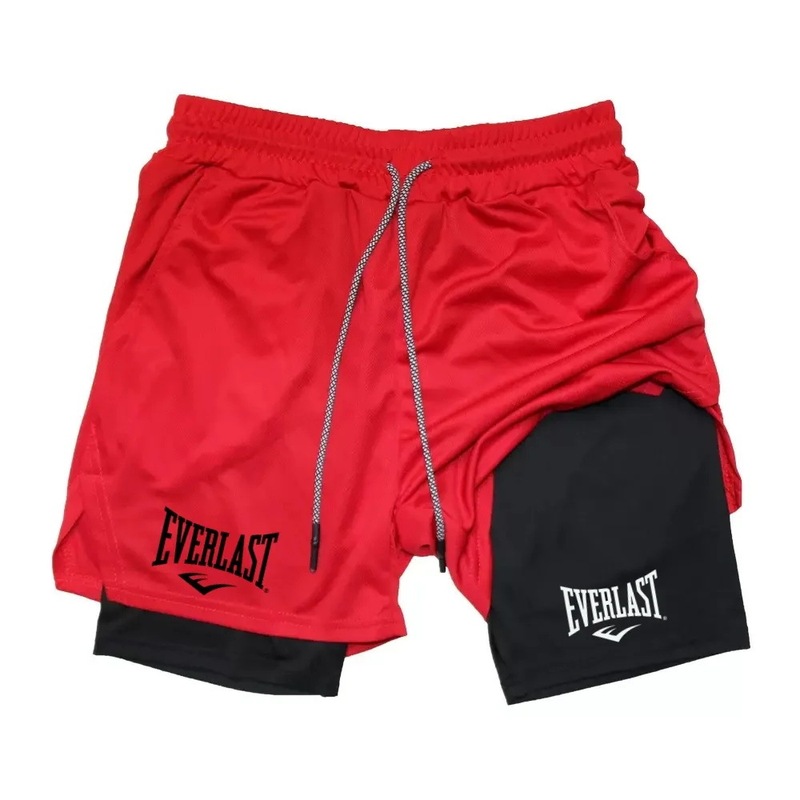 Men's Sports Shorts, Two-In-One Double-Layer Running Shorts, Summer Fitness Training Jogging Beach Shorts Men's Sports Shorts, Two-In-One Double-Layer Running Shorts, Summer Fitness Training Jogging Beach Shorts