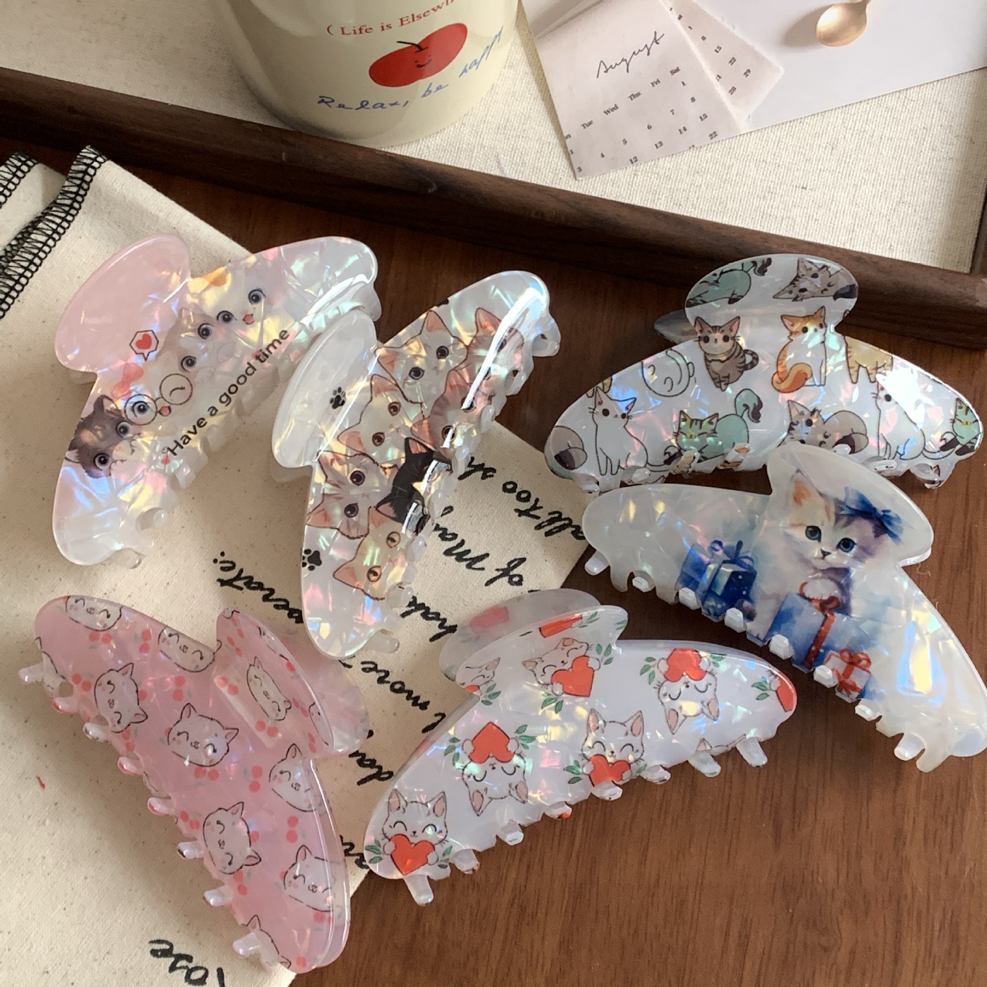 Daily, Street Occasion Acrylic Material Cute Women's Cat Acrylic Hair Claws