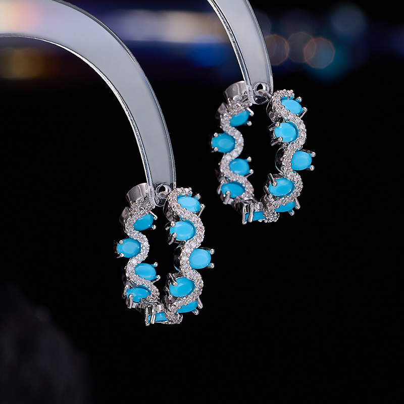 turquoise high-end earrings