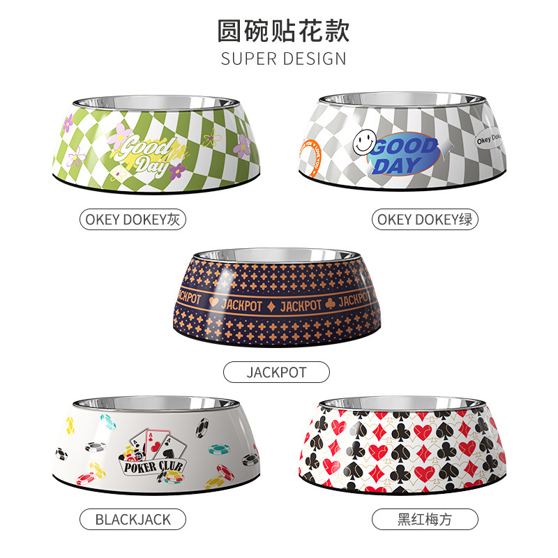Tacos de decal para mascotas para gatos y perros Tacos para perros Tacos de acero inoxidable para perros Tacos de perros de doble capa
