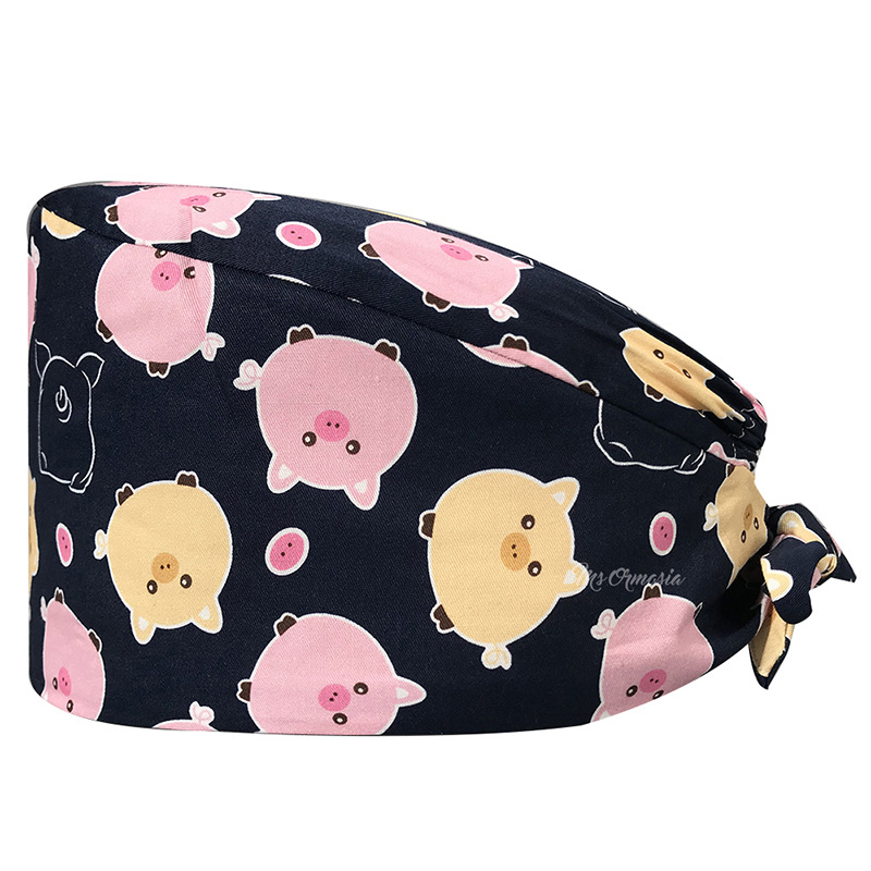 De gama alta de dibujos animados de Mickey patrón de dibujos animados casquillo de la enfermera médico casquillo quirúrgico mascota empleado tapa de trabajo AliExpress