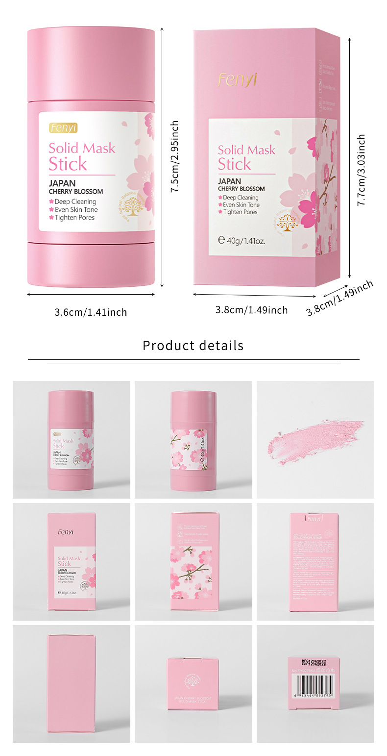 Cross-border fenyi Cherry Blossom solid Mask Stick application type mask for pore cleansing, hydration and moisturizing manufacturer wholesale undefined
