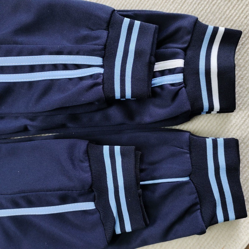 Темно-синие брюки школьной формы, весенние, летние и осенние, светло-голубые и белые полосатые мужские и женские леггинсы для учащихся начальной и средней школы, спортивные брюки, свободные школьные брюки