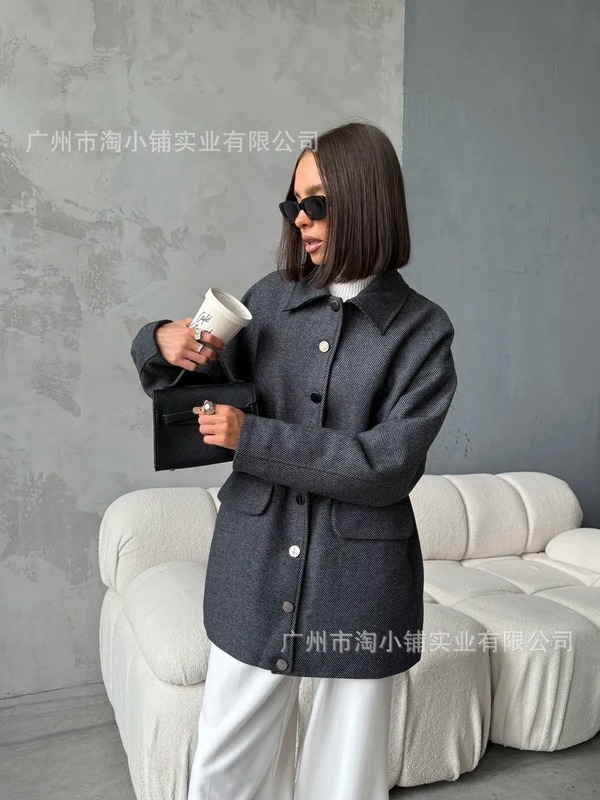 2025欧美女装秋冬款西装外套高级感洋气时尚潮流外穿翻领夹克上衣|undefined