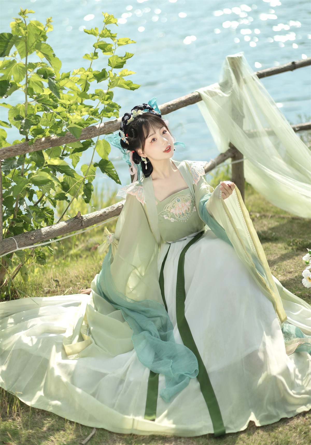 原创设计烟萝美人汉服女飘逸春秋中国风仙气齐腰襦裙全套8367-阿里巴巴