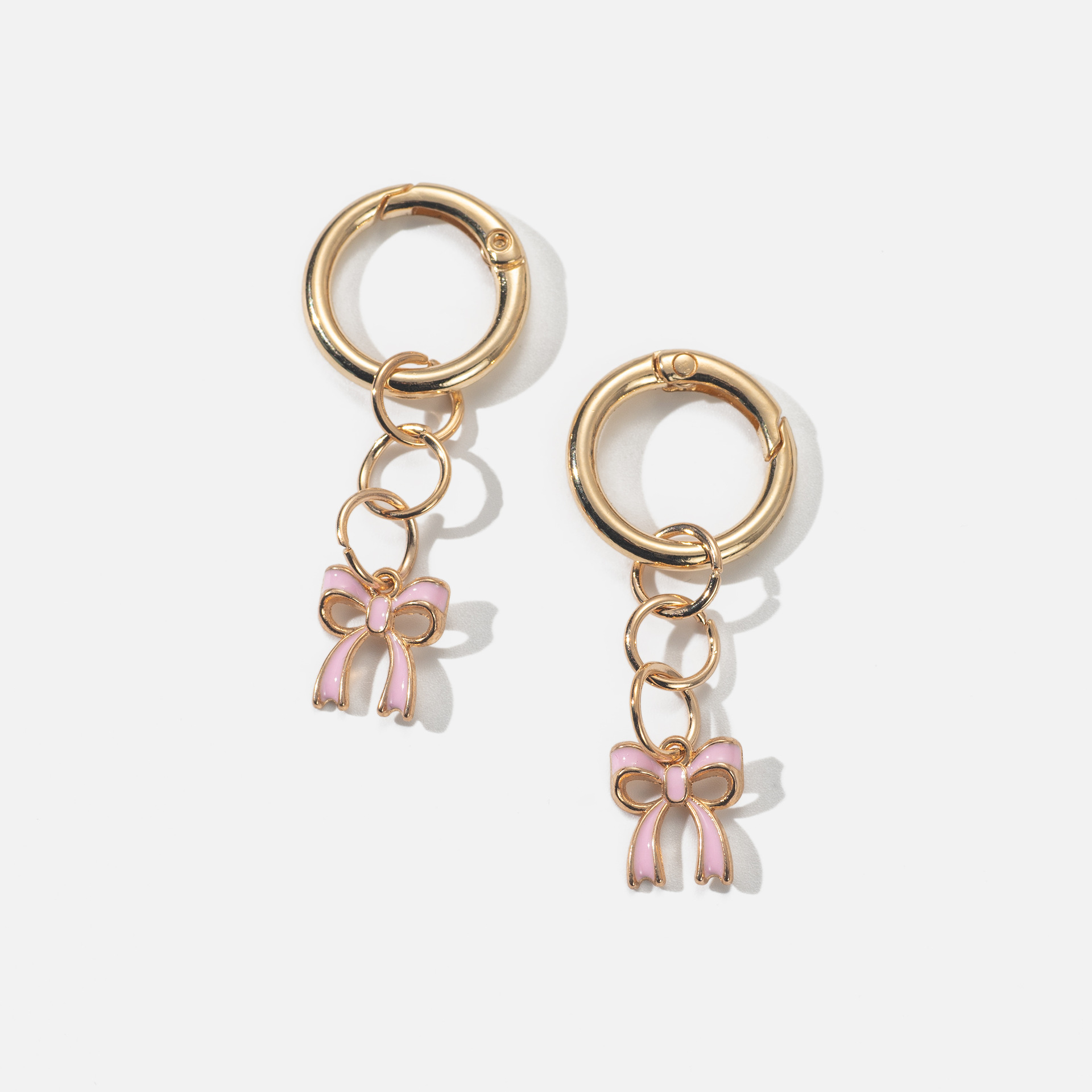 핑크 리본 슈즈 클립 1쌍