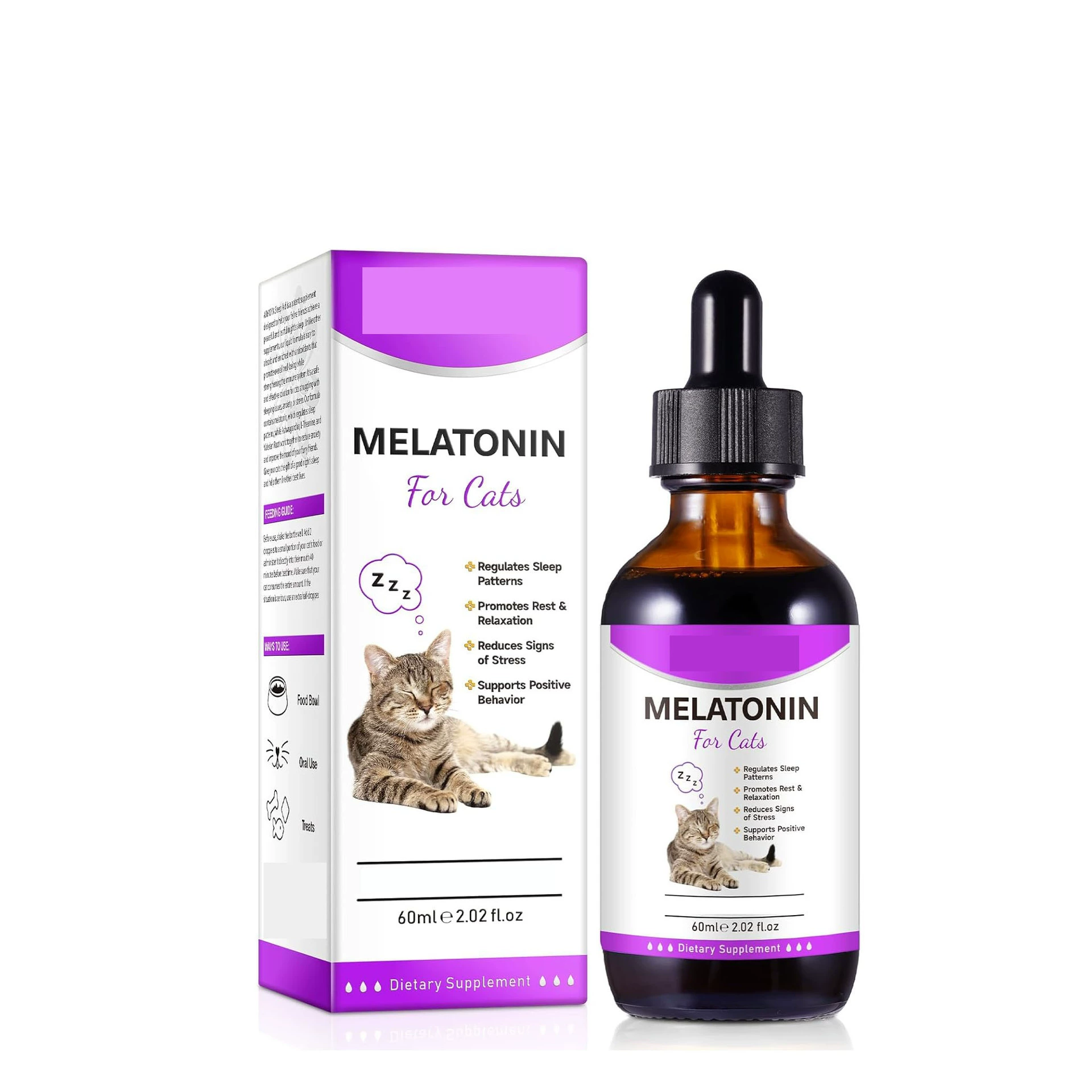 Горячие продажи кросс-бордерных капель мелатонина для кошек. Прямые продажи от производителя, возможен OEM.