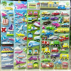 エンジニアリング車両ステッカー、子供用ステッカー、車、輸送車両、掘削機、バブルステッカー、3D立体ステッカー