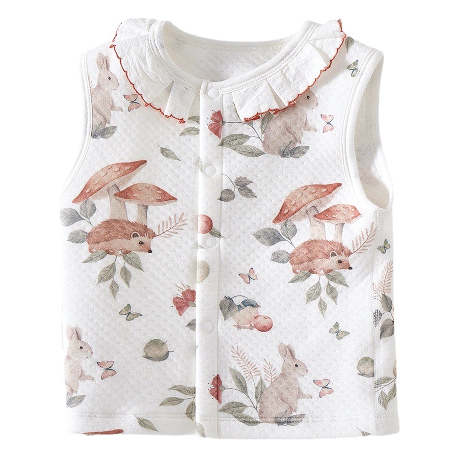 Bebé chaleco Primavera, Otoño e Invierno ropa exterior bebé chaleco cálido acolchado recién nacido niños pequeño chaleco niña chaleco