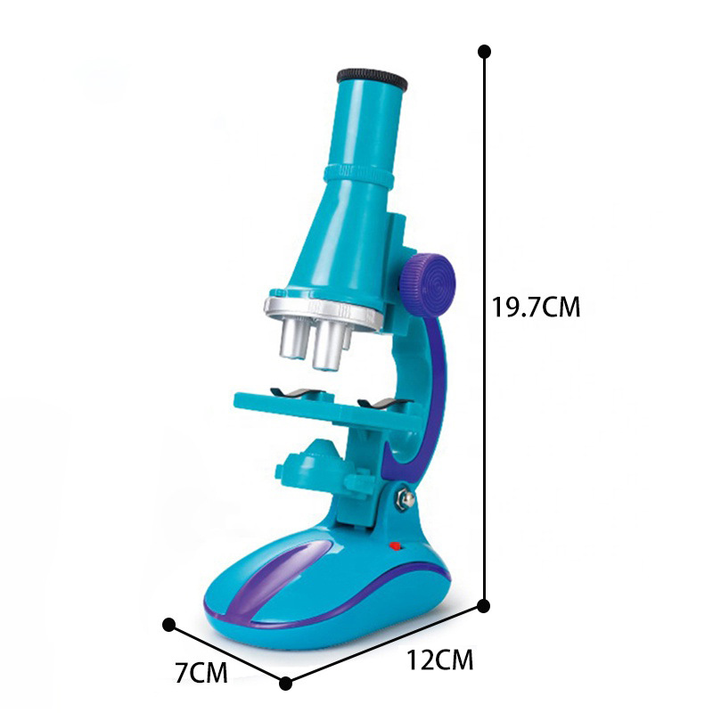 Ciencia DE LOS NIÑOS experimento microscopio traje LED 100X 400X 450X lupa STEM ciencia y educación Juguetes