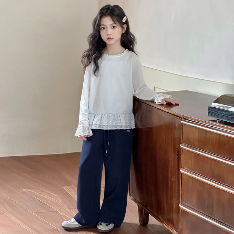 女童秋装套装2025新款儿童韩系超好看中大童针织马甲打底衫两件套|undefined