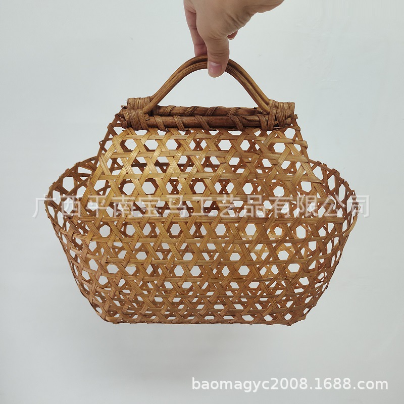 节日年货水果竹篮礼品篮伴手礼品篮竹制篮中秋礼品包装
