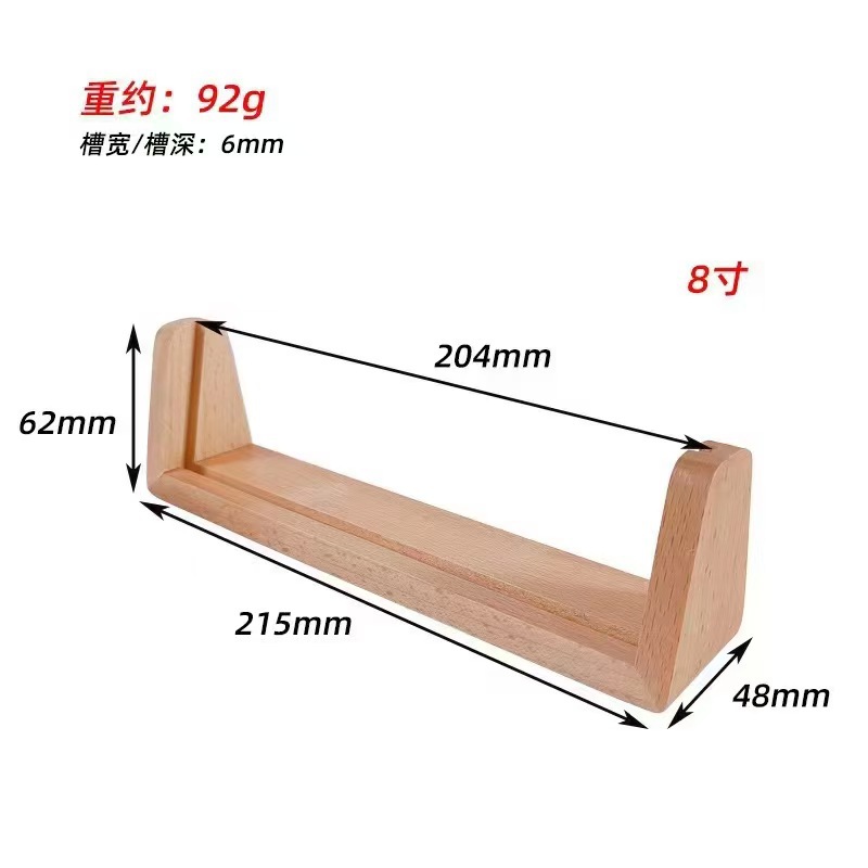 Madera sólida de nuez negra marco de foto en forma de U plataforma de exhibición acrílica base de calendario tarjeta de conferencia base de soporte de madera