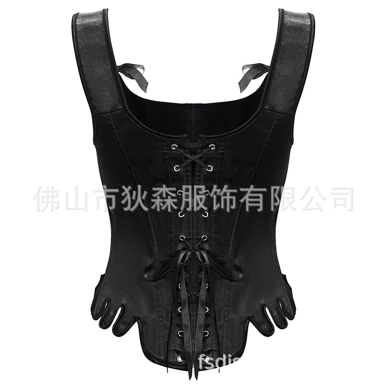 Nueva parte superior retro con cuello en U en forma de abanico, cintura ajustada, abdomen y modelado del cuerpo, fuente transfronteriza de Amazon AliExpress