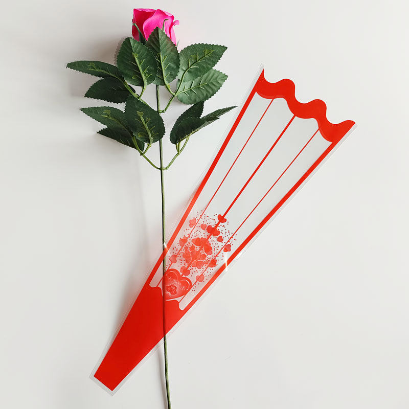 鲜花透明单支花束包装袋=三角袋多支袋OPP防水玫瑰袋花束diy材料