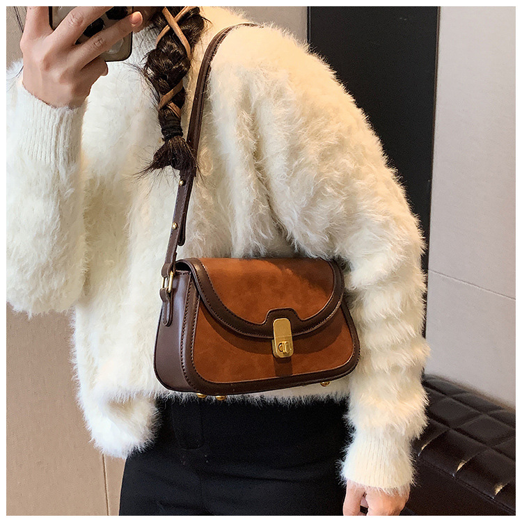 Women's Crossbody Bag Contrast Colour Small Square Shoulder Bag_voghion.com