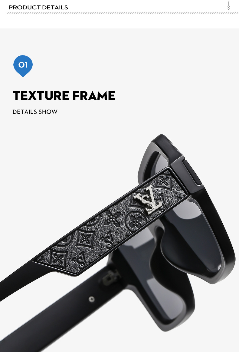 2024 New Yangshulin Square Frame Letter Women's High end Fashion Sunglasses_voghion.com