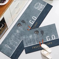 Kitchen mat, household anti-slip absorbent doormat, stain-resistant kitchen mat, anti-slip oil-absorbent mat, household cartoon mat