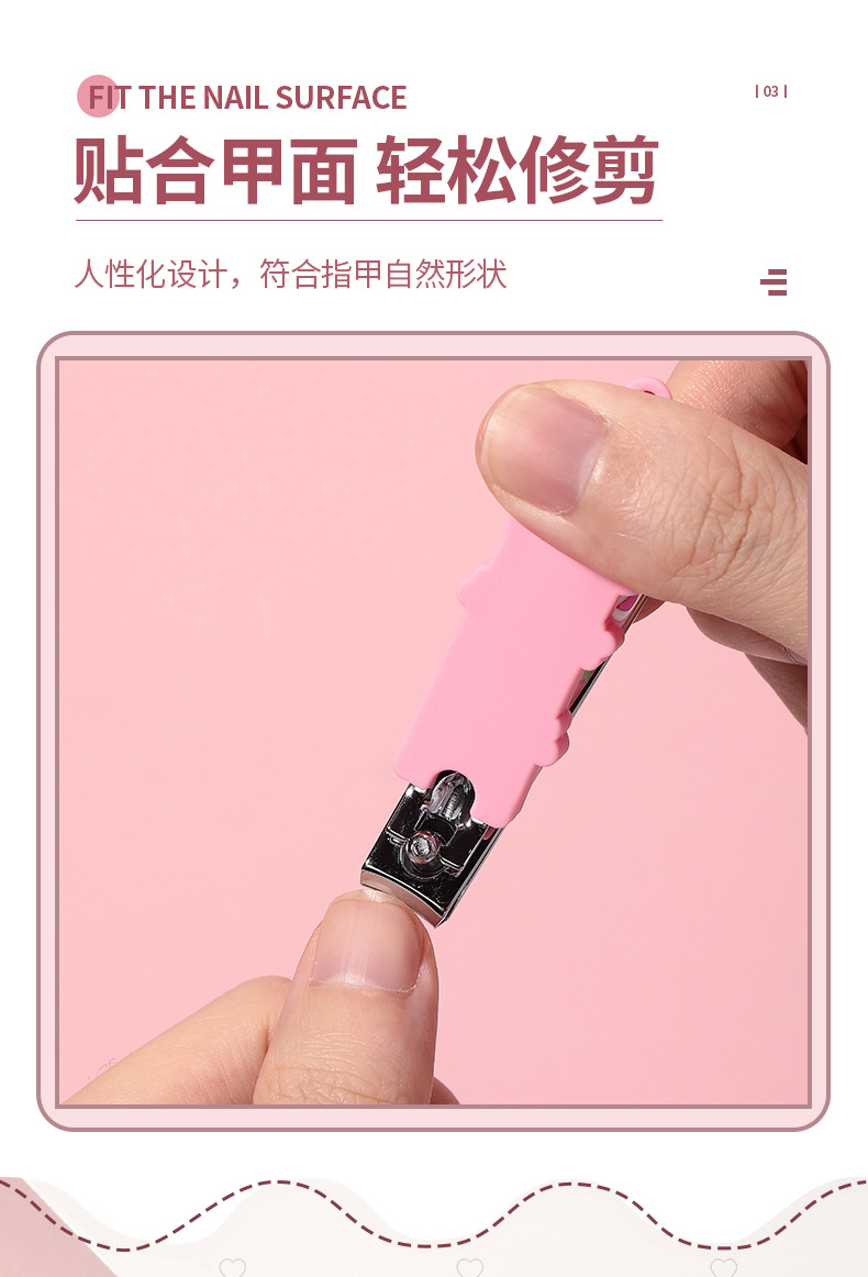 LMLTOP Cartoon Nail Trimming Set 2 pieces, stainless steel nail clippers, nail pliers, nail trimming file tools SY563 Item Picture