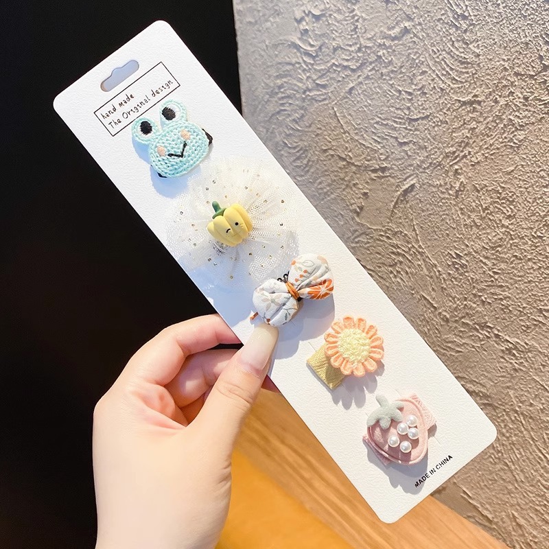 Horquilla de seguridad infantil para niños lindo súper lindo no duele el pelo del bebé clip de sudor niña bebé horquilla de tela completa