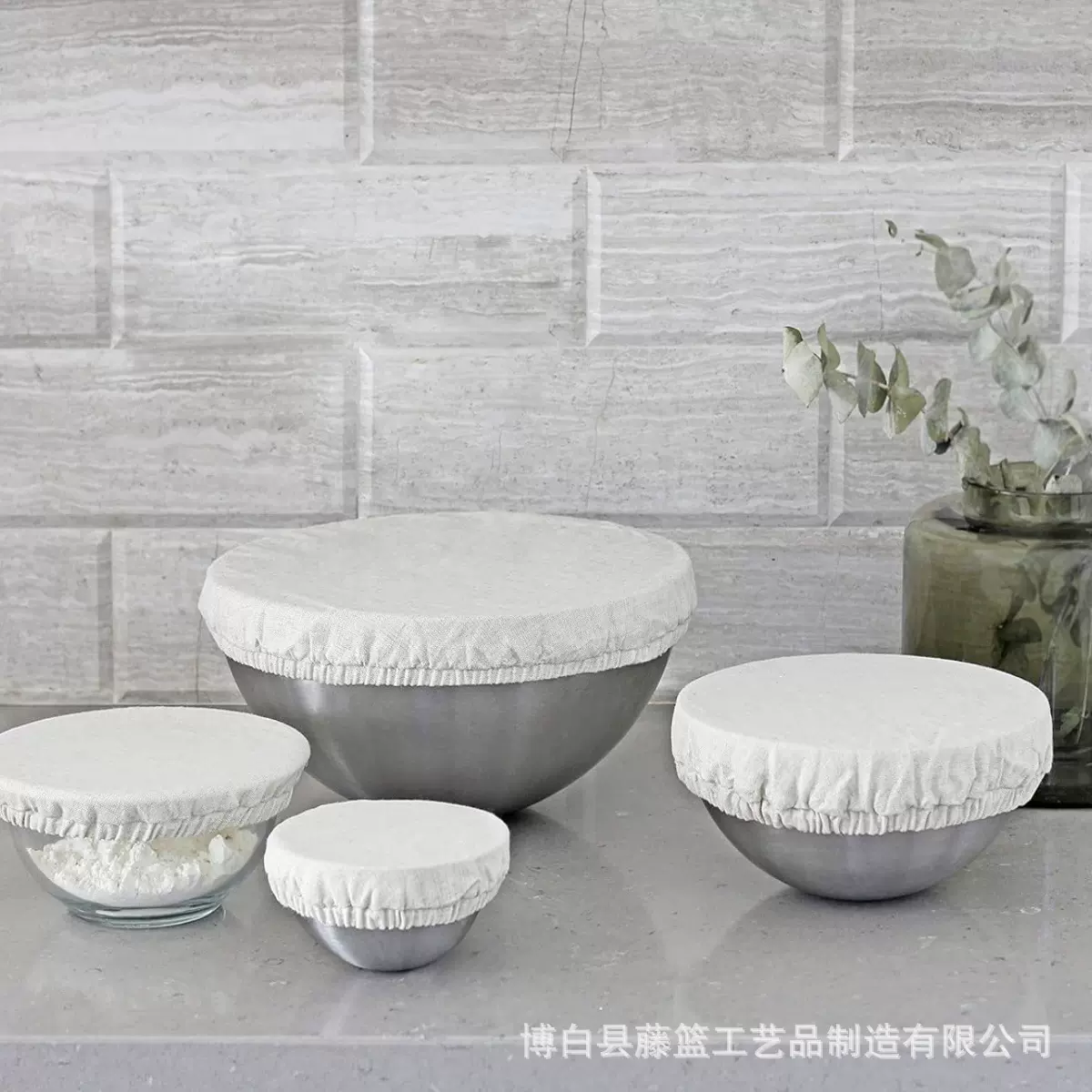 棉布碗盖可弹性防尘透气罩碗布盖碗盖子用于面包发酵可重复使用