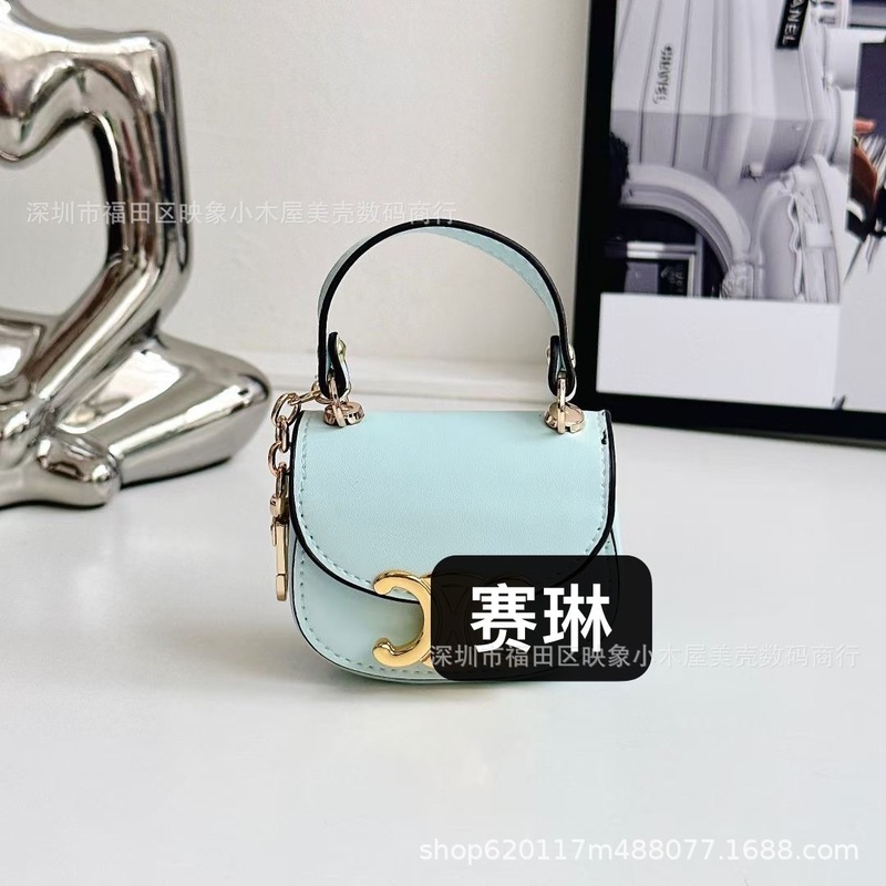 ファッショナブルなクロスボディロープヘッドフォンバッグ Airpods 保護カバー第 3 世代ワイヤレス Bluetooth ヘッドフォンケースレザー小銭入れに適しています|undefined