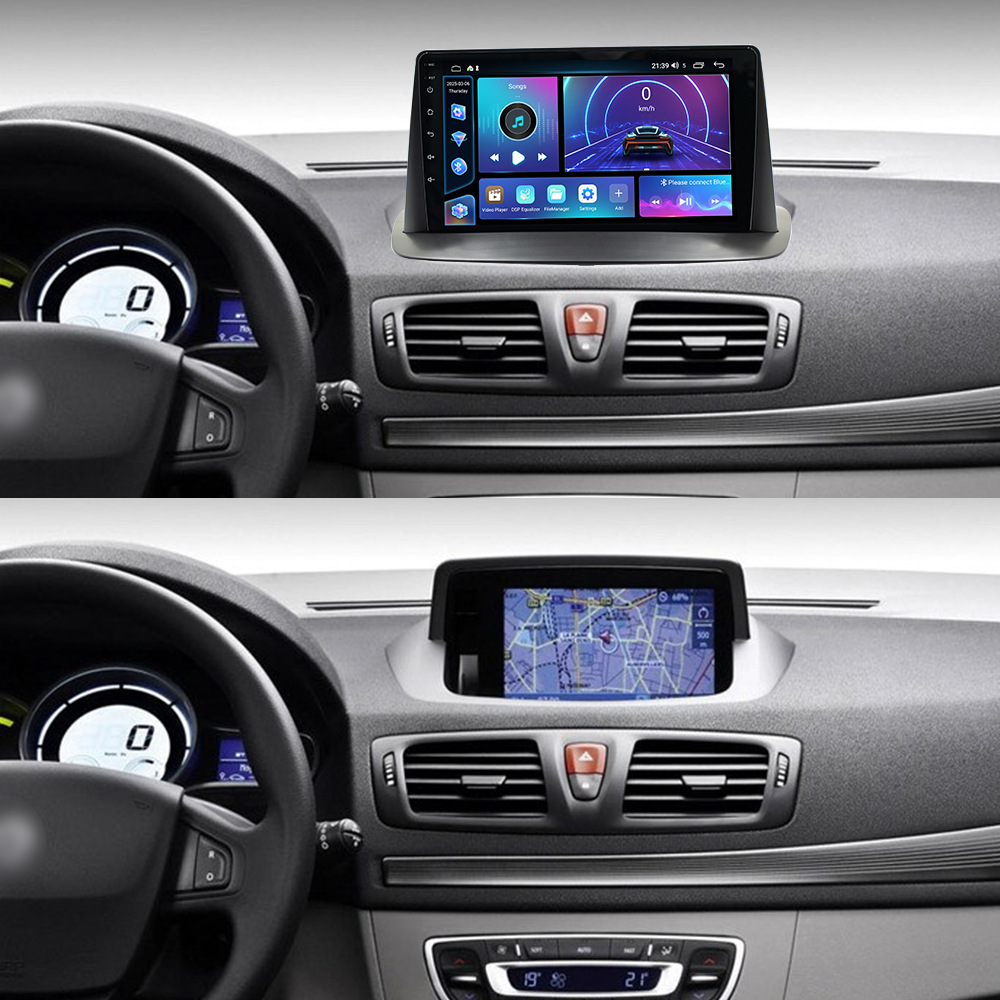 Aplicable a 08 ~ 14 Renault Megana 3 Android navegación de automóvil control central FangYitong cuatro núcleos / ocho núcleos motor de automóvil