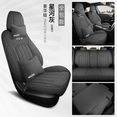 Special Car-Specific Seat Cushion and | Modelə uyğun (Original) oturacaq örtükləri - galaxy-gray-deluxe-edition-full-rear-seat-coverage-mazda-cx-5