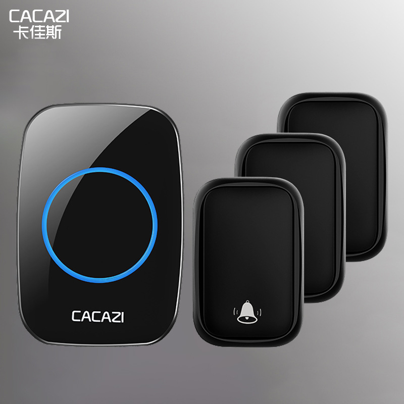 免电池门铃三拖一不用电池家用自发电门铃家用智能防水无线门铃