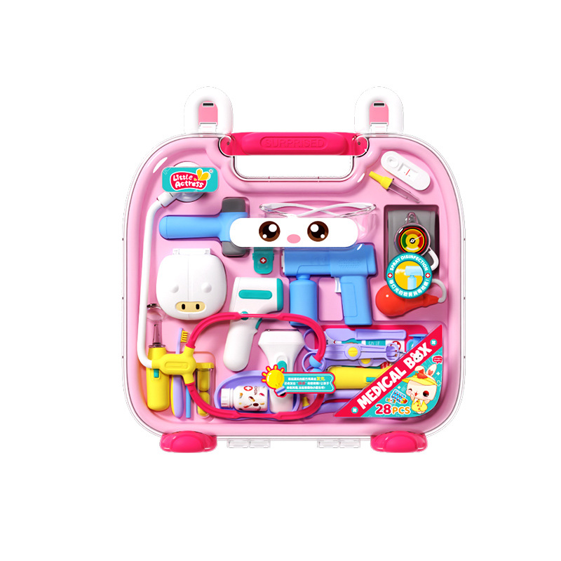 Sam pediátrico médico juego de juguetes para niñas en casa simulación de auscultad médica caja juguetes de regalo de cumpleaños bebé