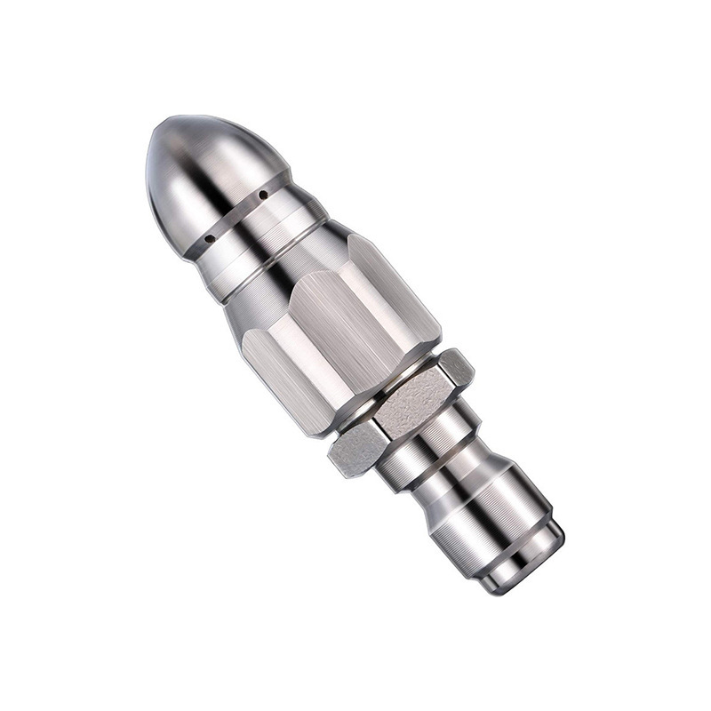 不锈钢12.5mm1/4快接插高压水老鼠头喷嘴宝塔前1后6下水道疏通头|undefined