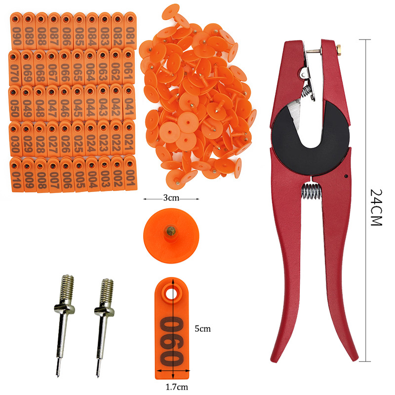 Oveja oreja etiqueta alicates cerdo ganado oveja oreja etiqueta veterinaria oreja animal oreja etiqueta Cerda oreja