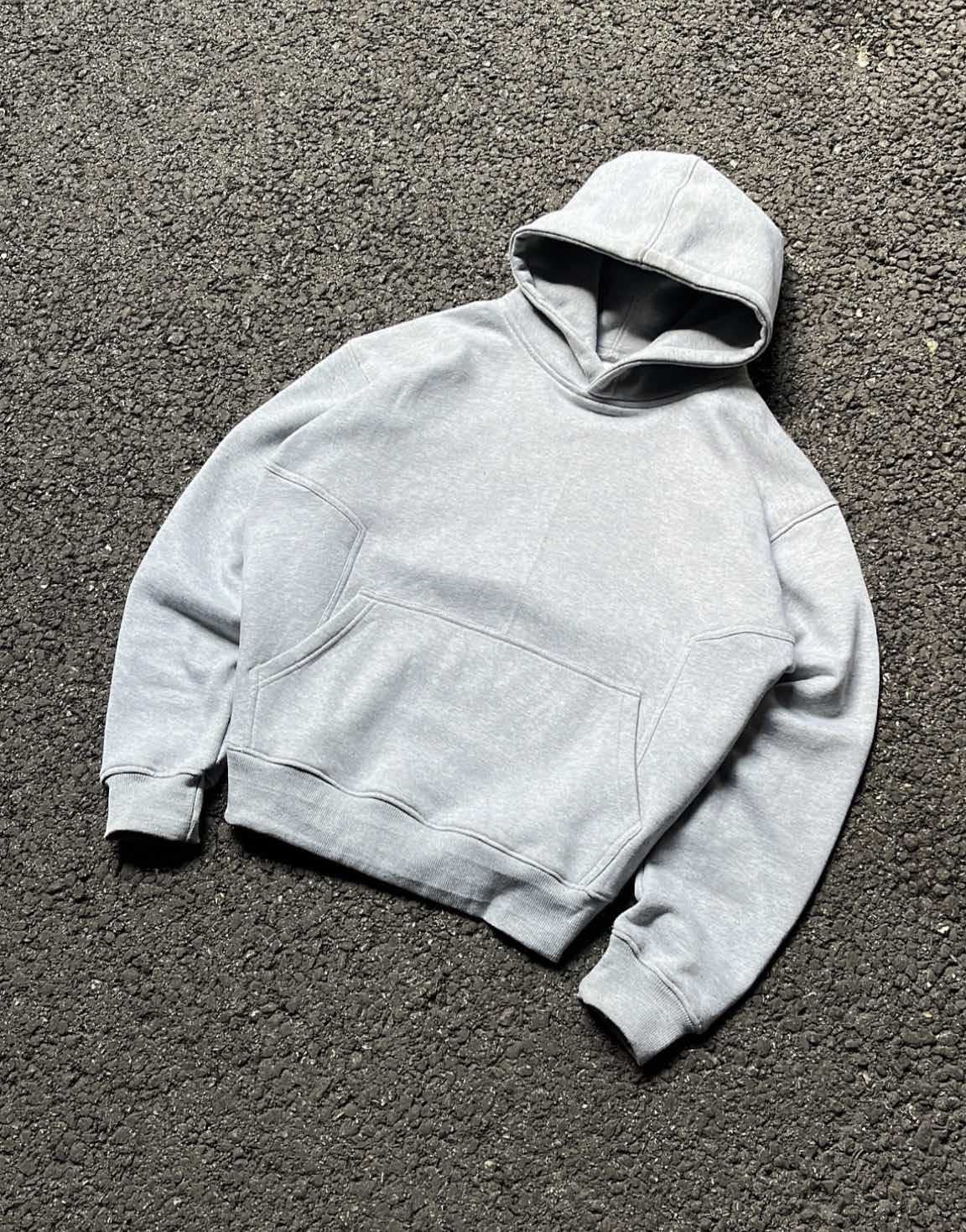 Trajes deportivos de ocio de otoño y invierno transfronterizos American Hooded Sweaters grises sueltos pantalones de piernas anchas pantalones multifuncionales para hombres