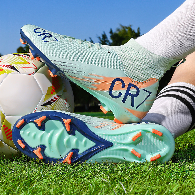 Cross-Border High-Top Soccer Shoes for Teenagers, Ag Long Spike Tf Turf Shoes for Middle and Large Children, Primary and Secondary School Students, Children's Soccer Shoes Wholesale Cross-Border High-Top Soccer Shoes for Teenagers, Ag Long Spike Tf Turf Shoes for Middle and Large Children, Primary and Secondary School Students, Children's Soccer Shoes Wholesale